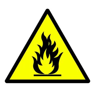 Flammable Material Hazard Sign Stock Illustration
