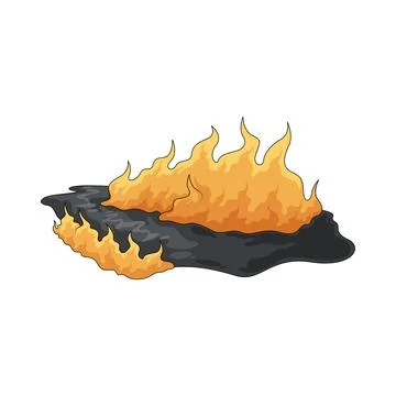 Flammable material illustration Illustrazione stock
