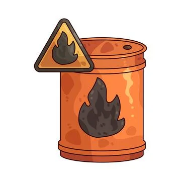 Flammable material illustration Illustrazione stock