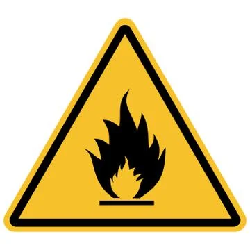 Flammable materials warning sign vector illustration Stock Illustration