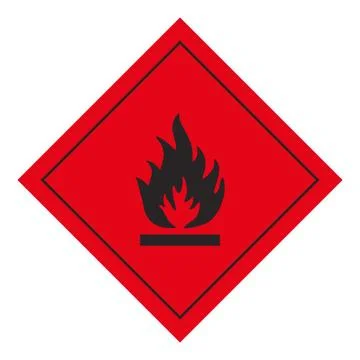 Flammable Sign. GHS label. Stock Illustration