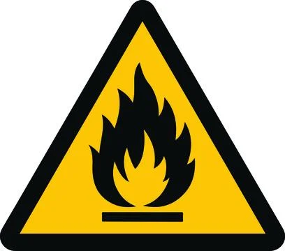 Flammable sign, minimal simple vector illustration 库存插图
