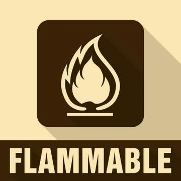 Flammable Symbol. Fire Icon. Packaging Symbol for Delivery of Cargo Stock Illustration