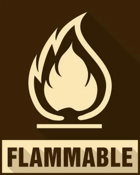 Flammable Symbol. Fire Icon. Packaging Symbol for Delivery of Cargo Stock Illustration