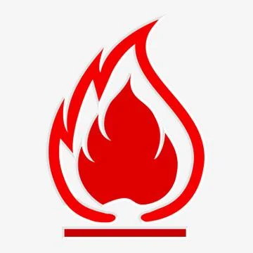 Flammable Symbol. Fire Icon. Packaging Symbol for Delivery of Cargo Stock Illustration