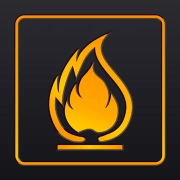 Flammable Symbol. Fire Icon. Packaging Symbol for Delivery of Cargo Stock Illustration