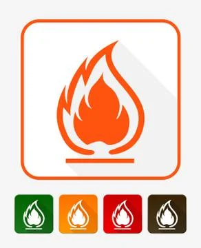 Flammable Symbol. Fire Icon. Packaging Symbol for Delivery of Cargo Stock Illustration