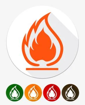 Flammable Symbol. Fire Icon. Packaging Symbol for Delivery of Cargo Stock Illustration