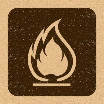 Flammable Symbol. Fire Icon. Packaging Symbol for Delivery of Cargo Stock Illustration
