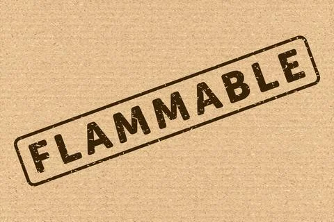 Flammable Symbol. Packaging Symbol. Sign and Label Indicating That the Cont.. Stock Illustration