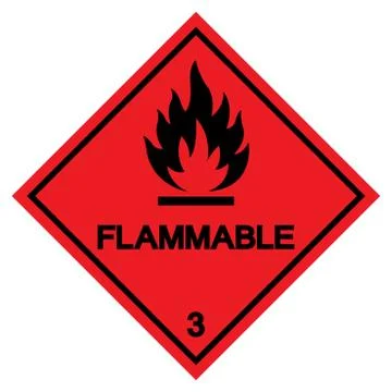 Flammable Symbol Sign ,Vector Illustration, Isolate On White Background Label Stock Illustration