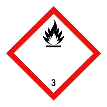 The flammable symbol is used to warn of hazards Stock Illustration