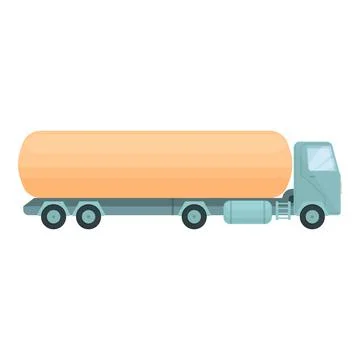Flammable tanker icon cartoon vector. Gasoline truck Stock Illustration