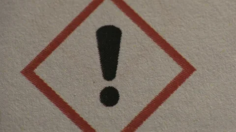 Flammable - Warning and Fire Symbols - Attention Logos (Macro) Video stock 85108013
