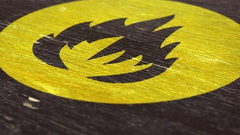 Flammable Warning  Sign.  1080p Stock Footage 119313247