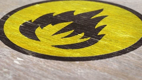 Flammable Warning  Sign.  1080p Stock Footage 119313664