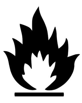 Flammable Warning Sign Stock Illustration