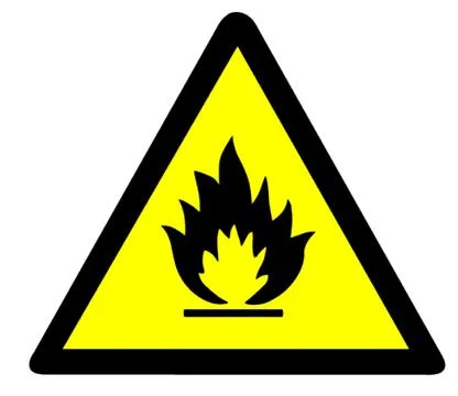 Flammable Warning Sign Stock Illustration