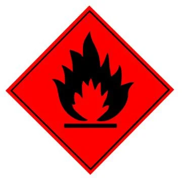 Flammable Warning Sign Stock Illustration