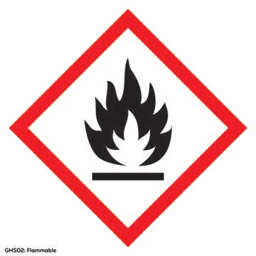 Flammable warning sign Stock Illustration