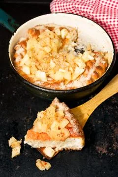 Flan with apples Stock Photos