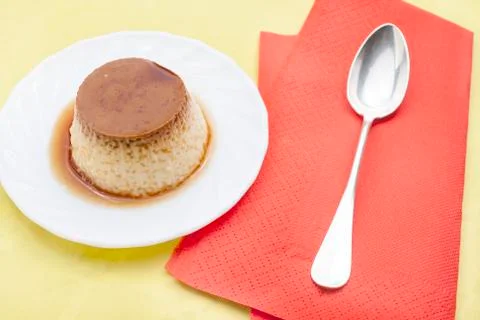 Flan dessert Stock Photos