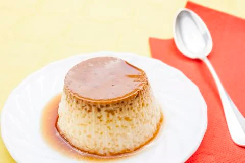 Flan dessert Stock Photos