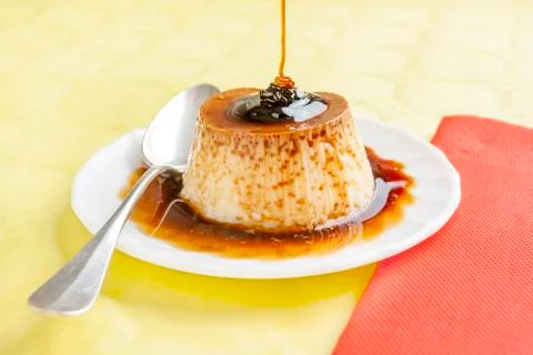 Flan dessert Stock Photos