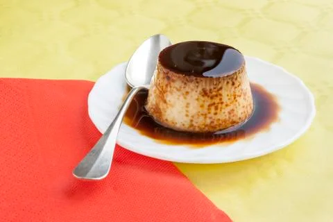 Flan dessert Stock Photos