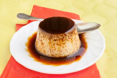 Flan dessert Stock Photos