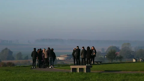 Flanders, Belgium : visiting  world war one battlefields Stock Footage 97952239
