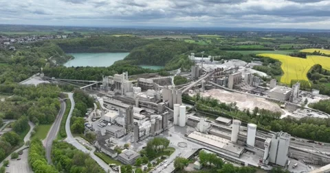 The Flandersbach lime works, he largest lime works in Europe. Extraction and Stock Footage 274223772