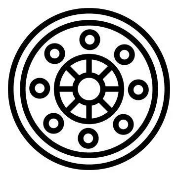Flange Vector Icon Design Illustration Stock Illustration