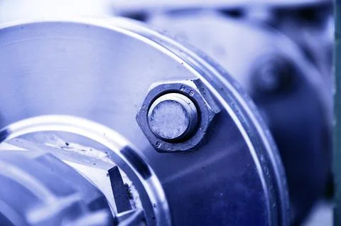 The flanged connection of pipeline Stock Photos