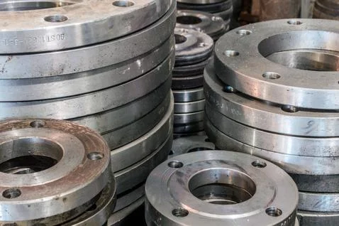 Flanges of different sizes Stock Photos