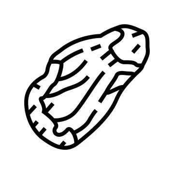 Flank beef meat line icon vector illustration Stock Illustration