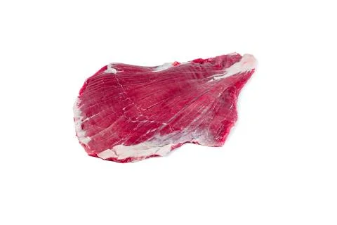 Flank steak in front of white background Stock Photos