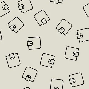 Flap pocket line vector seamless pattern Stockillustratie