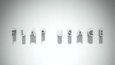 Flap usage 3D title animation with shadows on a white background Stock Footage 296846834