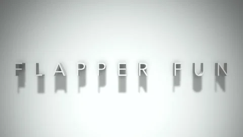 Flapper fun 3D title animation with shadows on a white background Stock-Footage 297797589