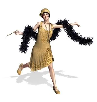 Flapper Fun Stock Illustration