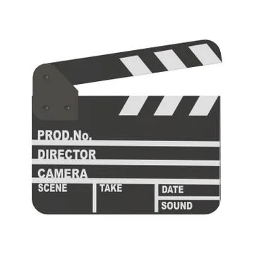 A flapper for a movie on a white background. Isolate. Stock Illustration