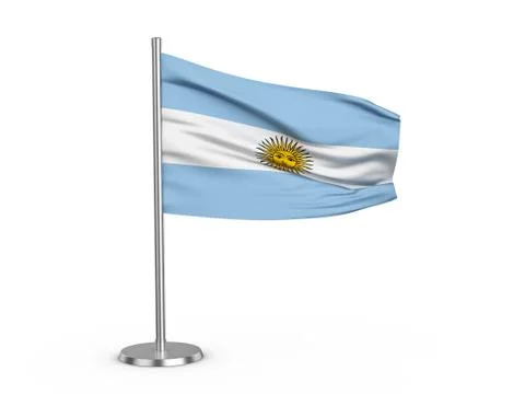 Flapping flag Argentina Stock Illustration
