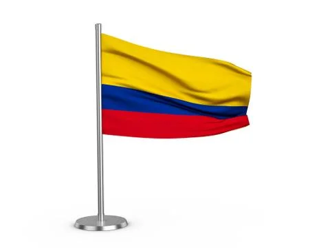 Flapping flag Colombia Stock Illustration
