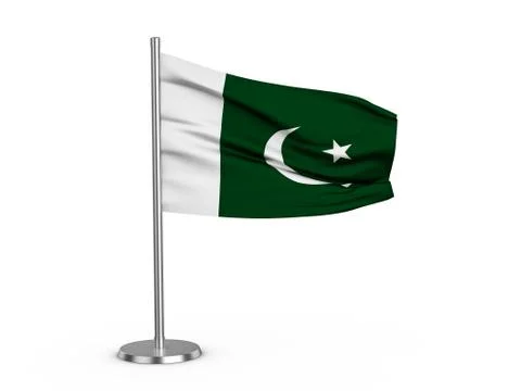 Flapping flag Pakistan Stock Illustration