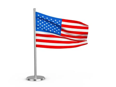 Flapping flag USA Stock Illustration