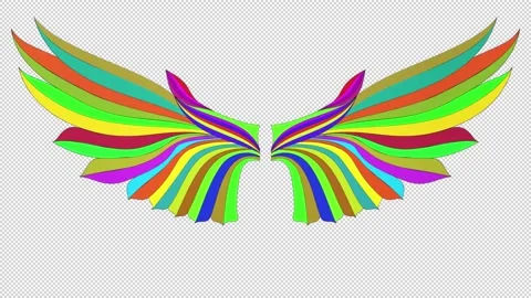 Flapping wings - 3d render looped with a... | Stock Video | Pond5