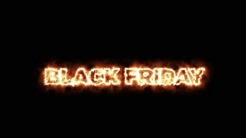 Flare "BLACK FRIDAY" Text on the Black Background. Darken Mode. 4K Stock Footage 142317548