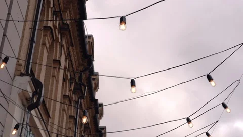 Flare effect. Slow motion. Street lighting Stock Footage 127485368