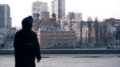 Flare effect. Slow motion. Urban city Stock Footage 127485293